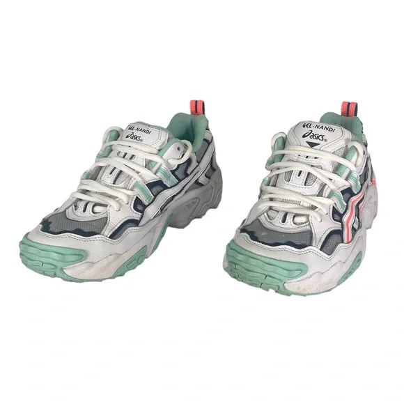 Womens Asics Gel Nandi OG Shoe Size 8 Piedmont Grey/White Running Jog 1022A241 - Picture 3 of 8